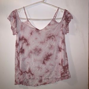 American Eagle Tie Dye Soft & Sexy Off Shoulder T